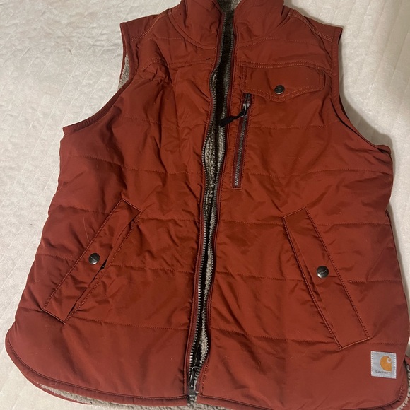 Carhartt Jackets & Blazers - Carhartt burnt orange  Quilted Vest